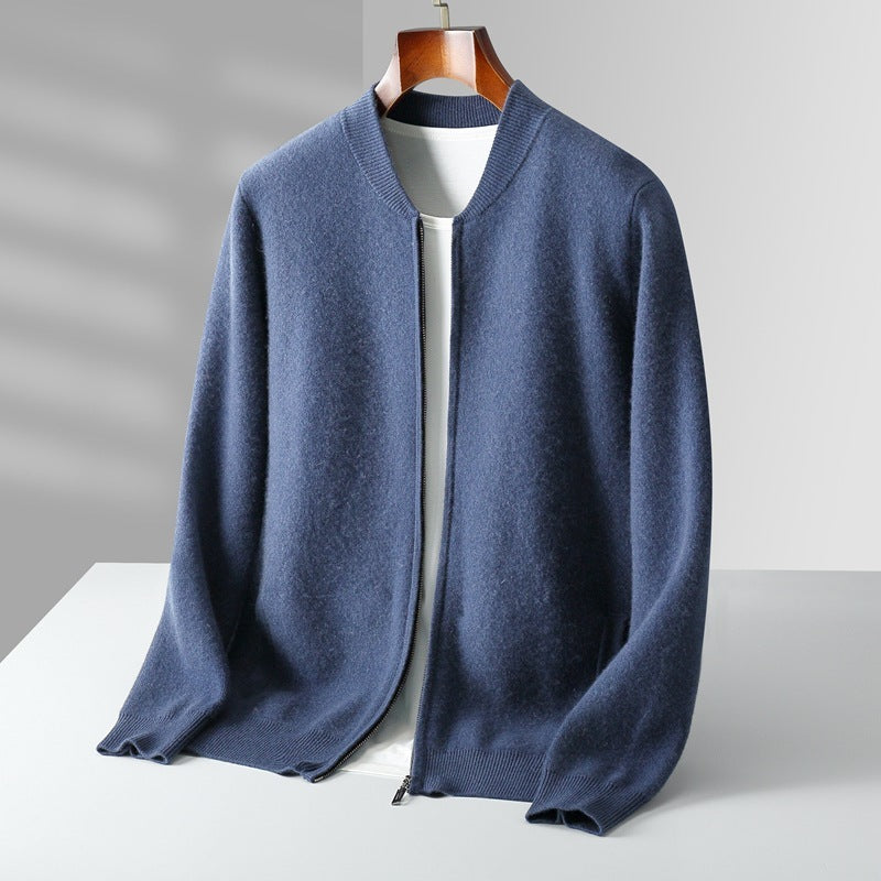 Round Neck Men's Cardigan Coat