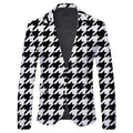 Men's Single Row One Button Polka Dot Printing Casual Suit Jacket