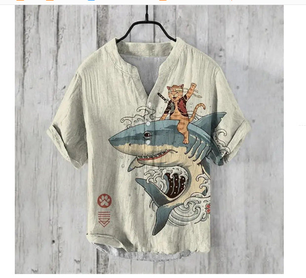 Men's three Breasted shirt