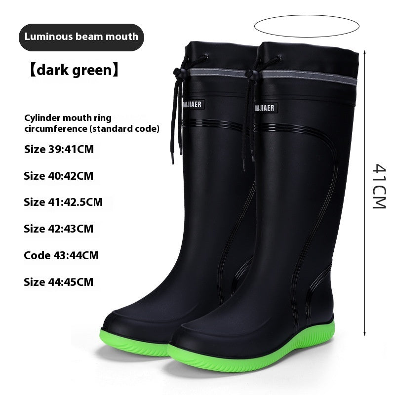 Outerwear High Non-slip Drawstring Rain Boots