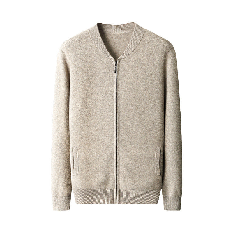 Round Neck Men's Cardigan Coat