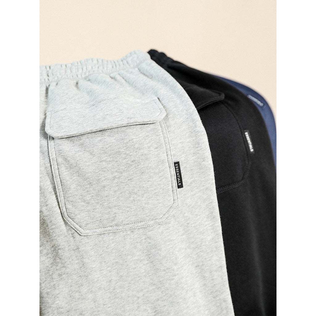 Slightly Loose Drawstring Grey Trousers For Men