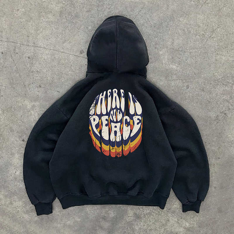 Printed All-matching Loose Hooded Sweater