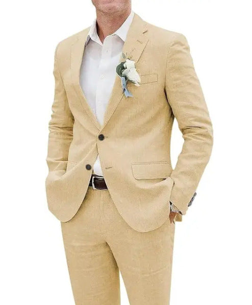 Casual Men's Linen Slim Fit suit