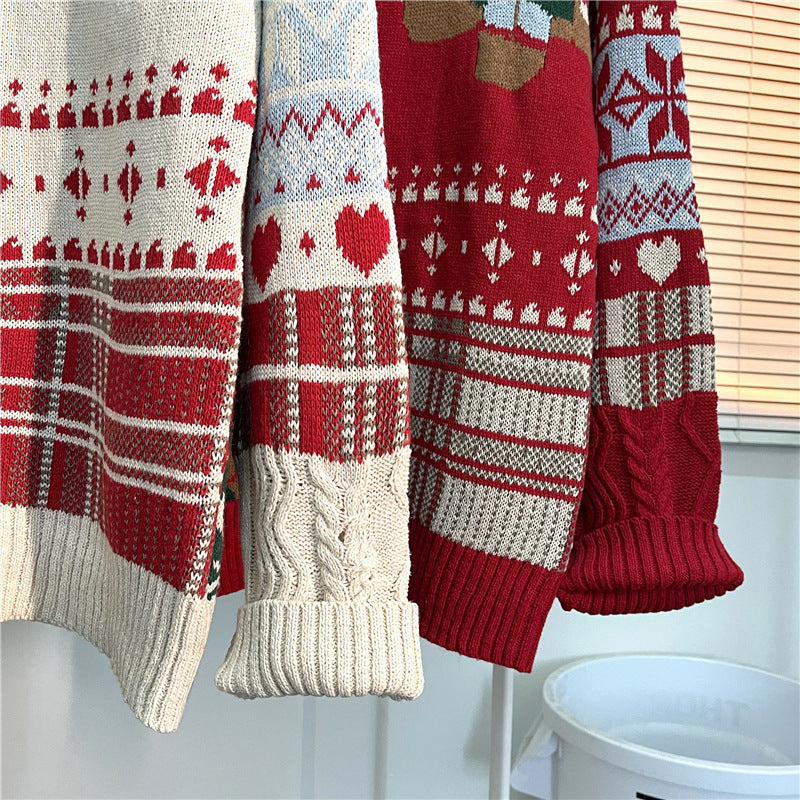 Men's Ins Trendy Round Neck Japanese-style Retro sweater