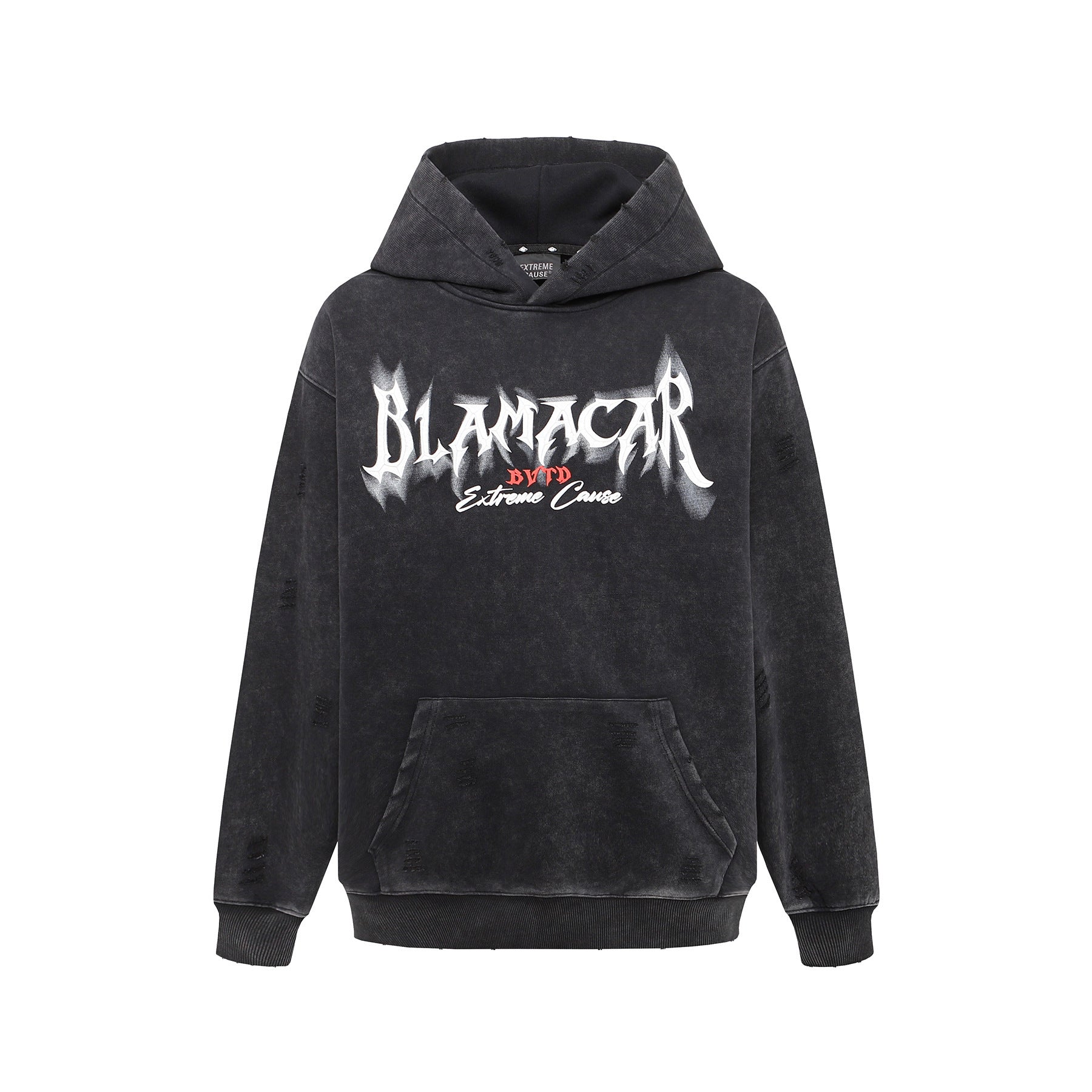 Retro Heavy Washed Hoodie Printed Hoodie