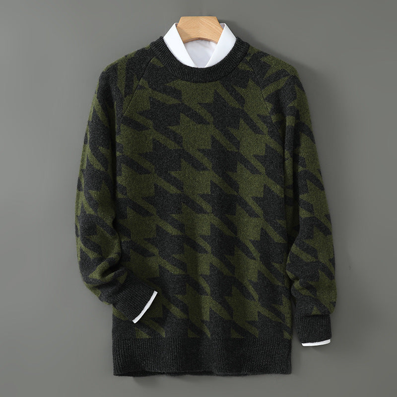 Men's Round Neck Pullover Thickened Sweater