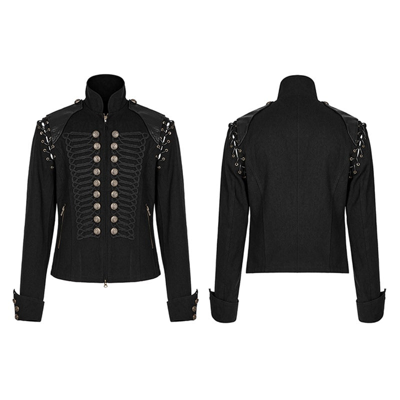 Saibo Steam Punk Goth Removable Sleeve Vest Coat