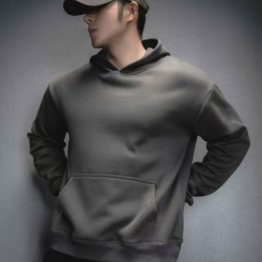 American-style Heavy Polar Fleece Casual Training Running Hooded Sweater
