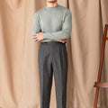 Self-heating Solid Color Basic Half Turtleneck Men's Sweater