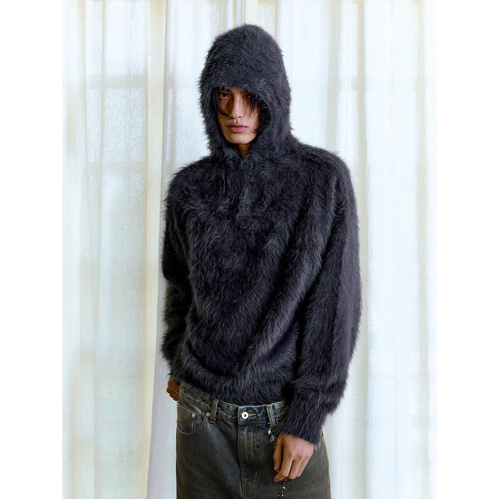 Men's Loose Plush Knitted Sweater