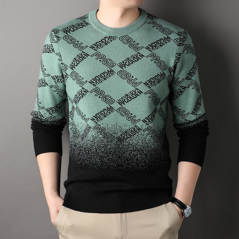 Autumn And Winter Men's Knitwear Round Neck Loose sweater