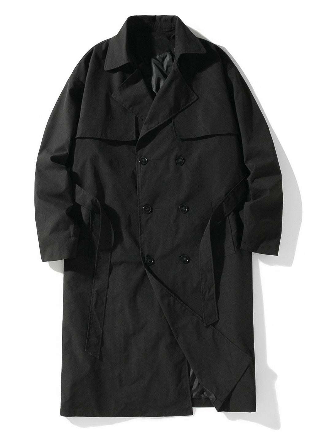Double Breasted Men's Medium Length Trench Coat
