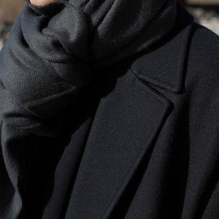 Men's Korean Version Loose Casual Long Woolen Coat