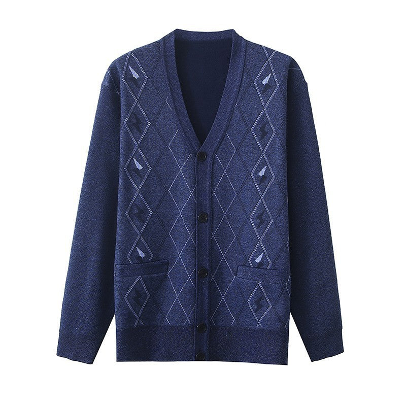 Spring And Autumn Men's Long Sleeve Plus-sized Oversized Sweater