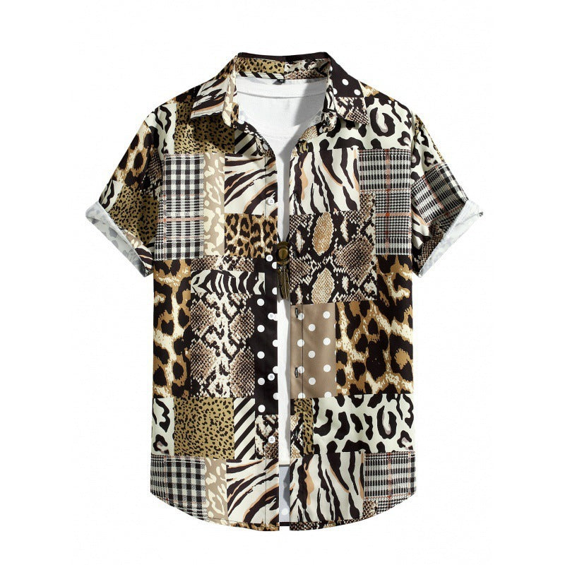 Men's Casual Short Sleeve Loose Beach Shirt