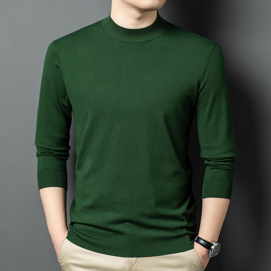 Round Neck Wool Men's Sweater