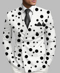 Men's Printed Posterior Median Split Suit Jacket