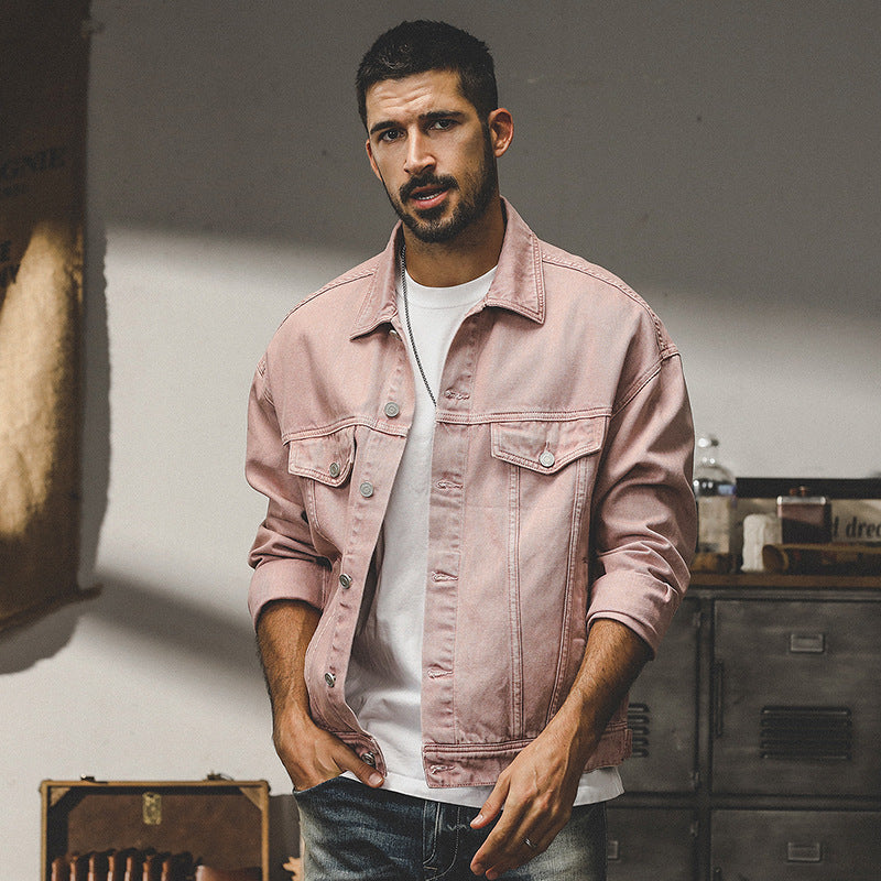 Classic Vintage Denim Jacket Men