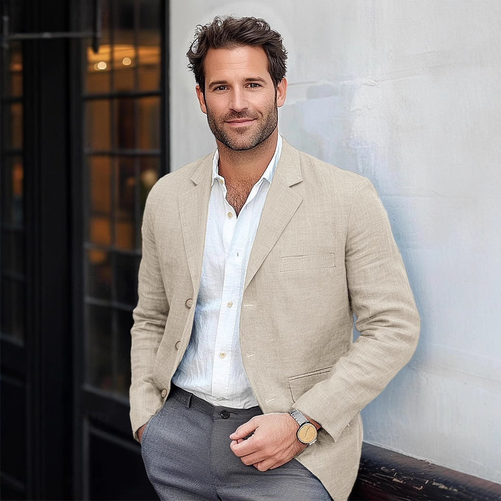 Men's Cotton And Linen Suit jacket