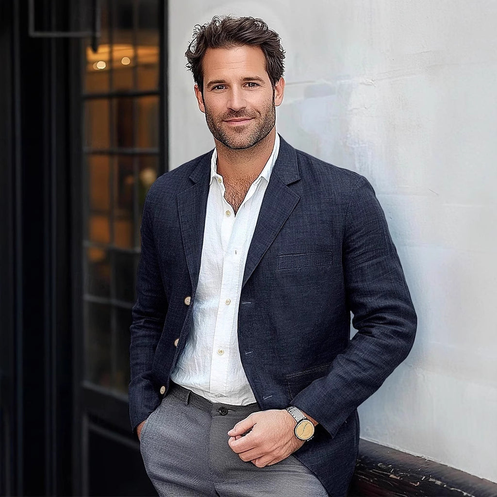 Men's Cotton And Linen Suit jacket