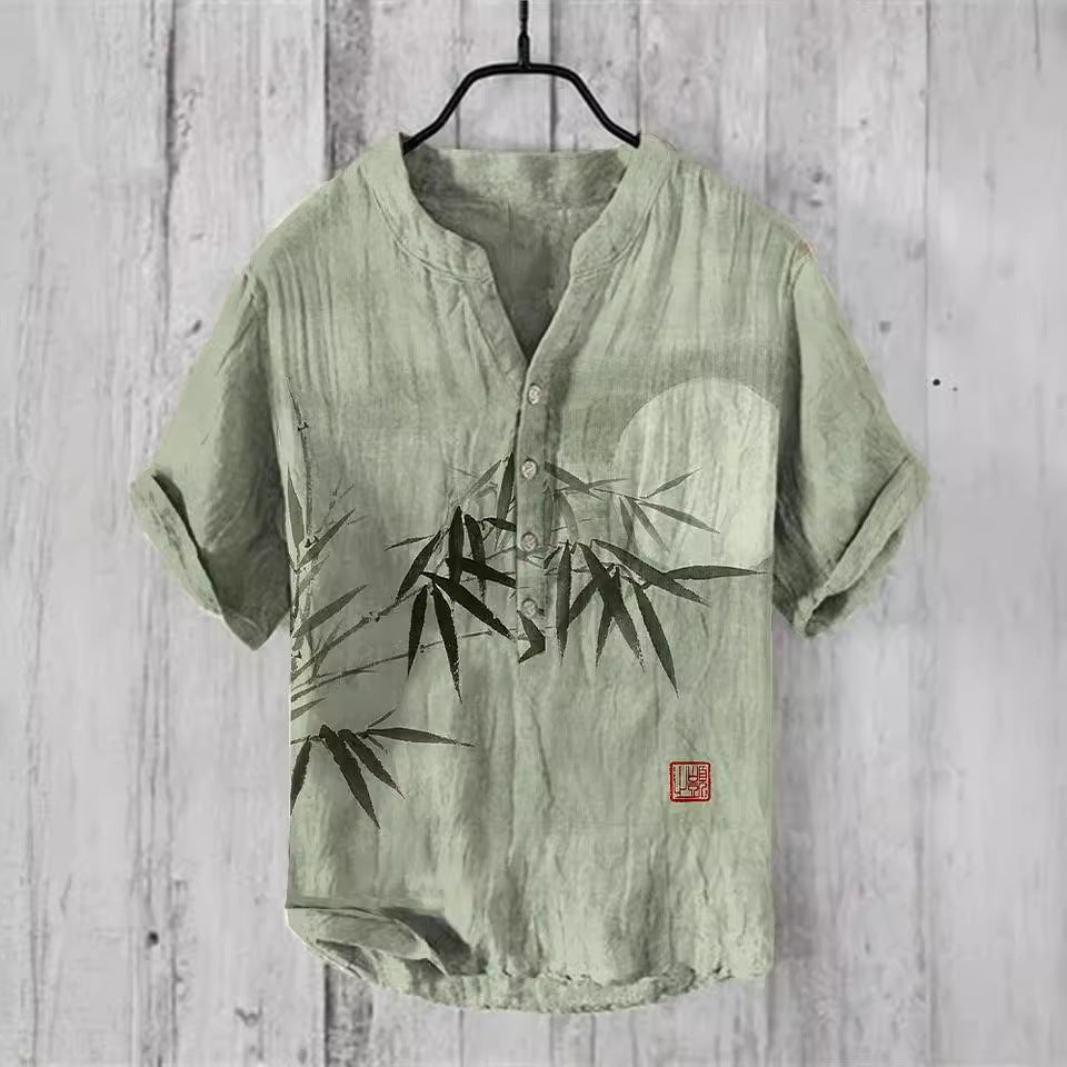 National Bamboo Printing Men's Shirt