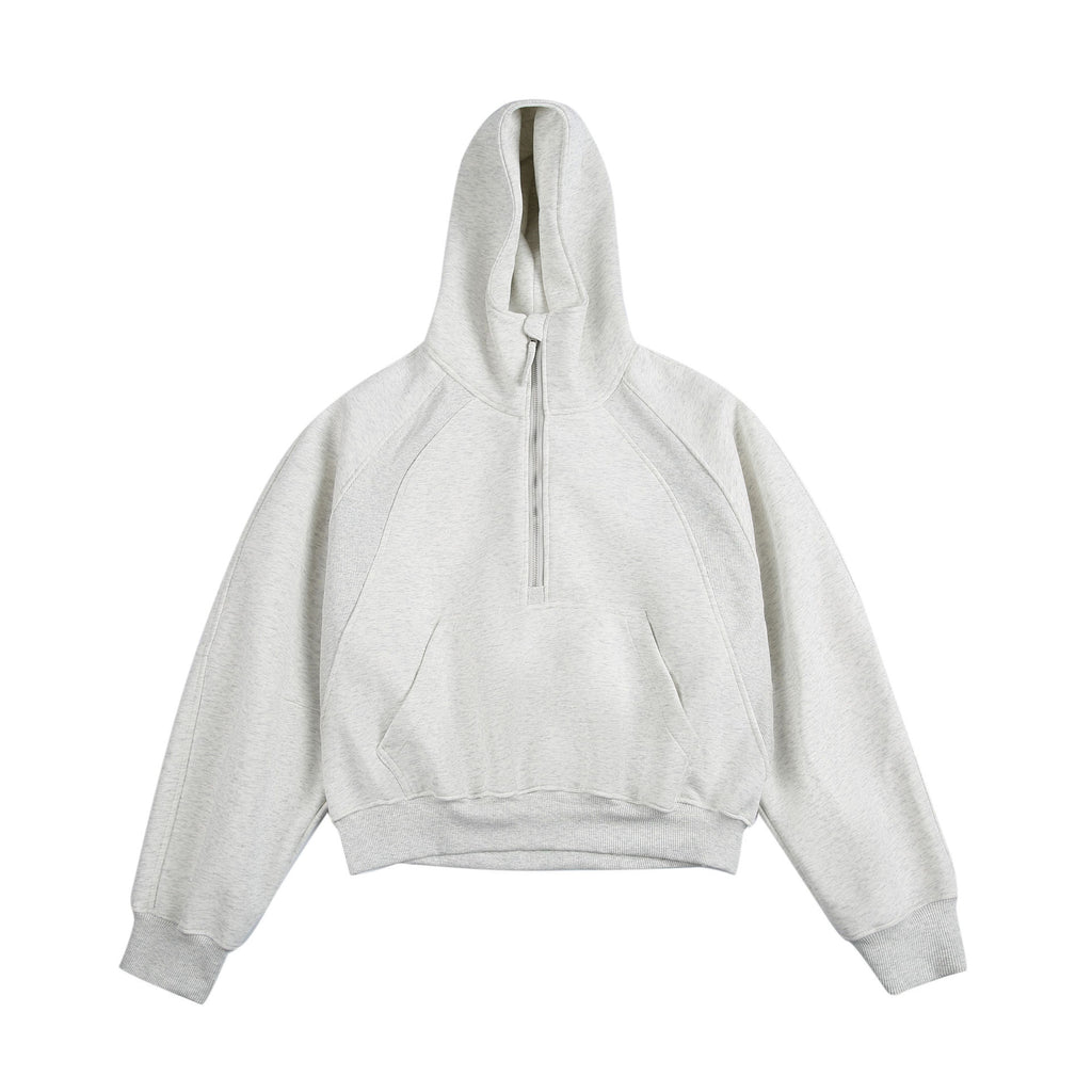Hooded Pullover Half Zipper Loose Couple Sweater