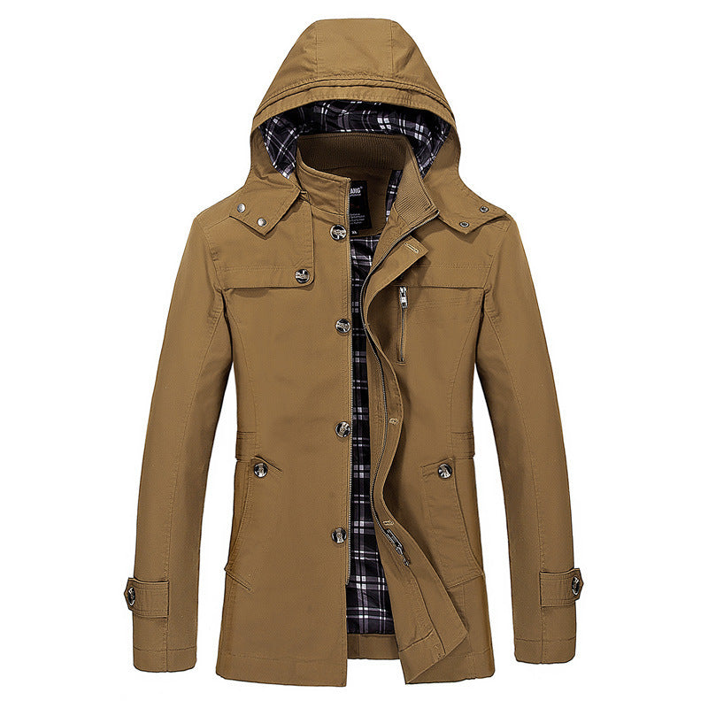 Spring And Autumn Men's Trench Coat