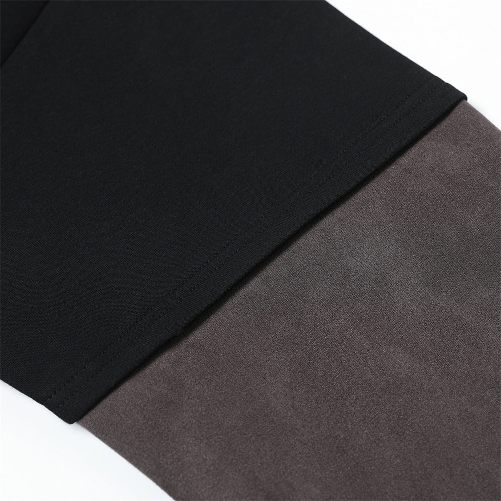 Printed Two-piece Pullover Patchwork Hoodie Men