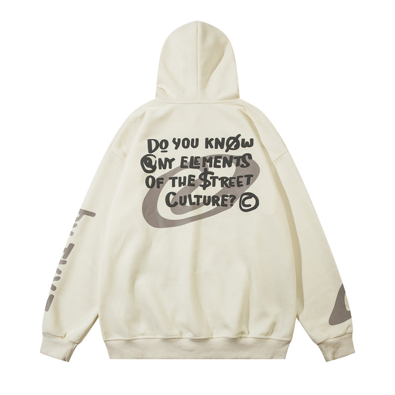 Creative Cartoon Foam Printed Hoodie