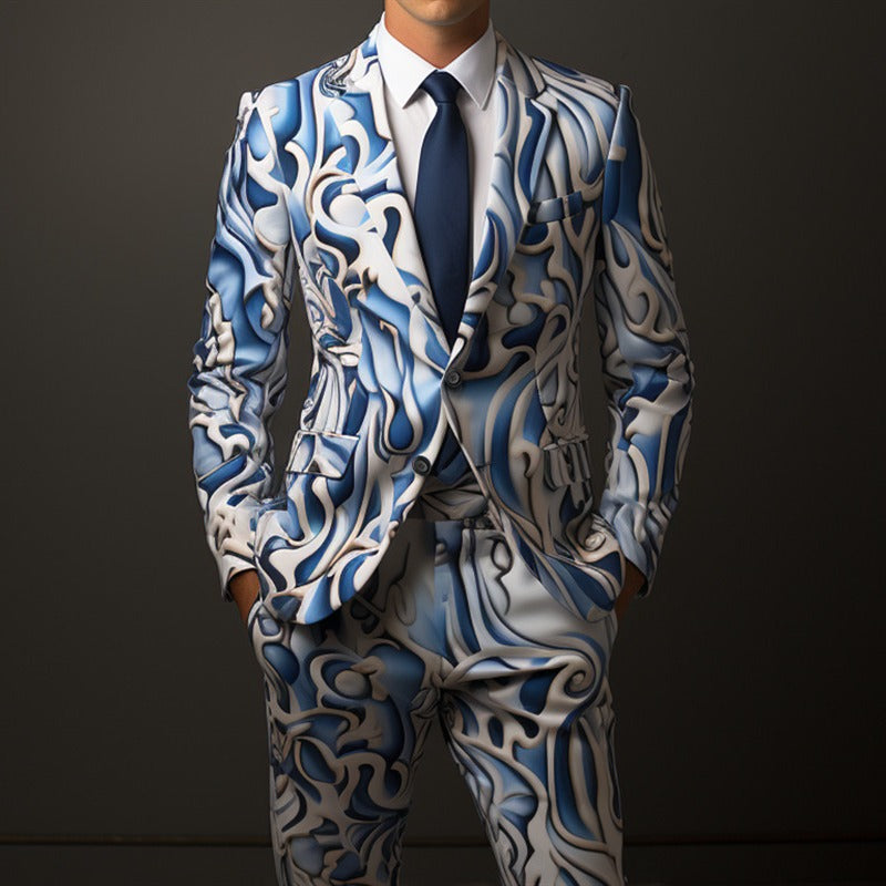 Men's 3D Digital Printing Suit Cos Party