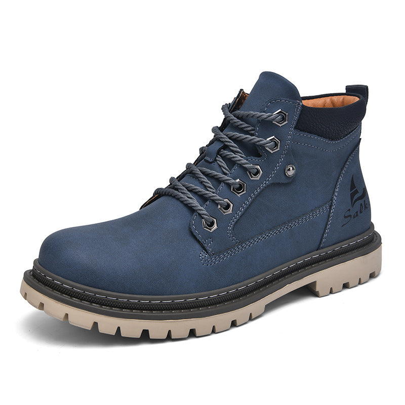 Men's Mid-Top Autumn British Style Worker Boots