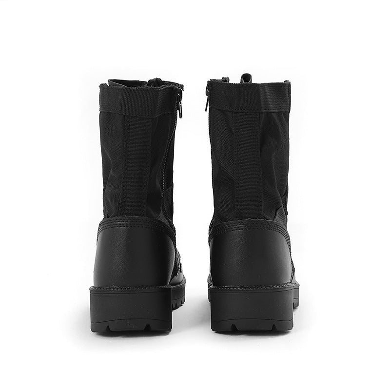 High-top Outdoor Black Breathable Wear-resistant Hiking Boots