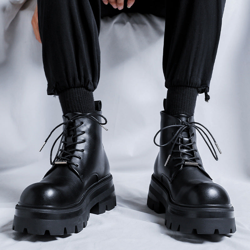 Black Working Wear Motorcycle Boots