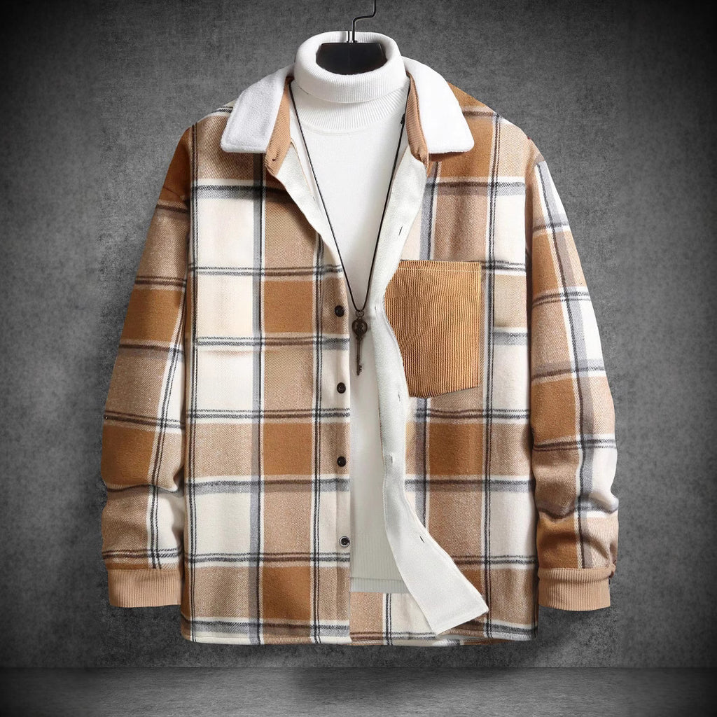 Men's Retro Outerwear Brushed Shirt Coat