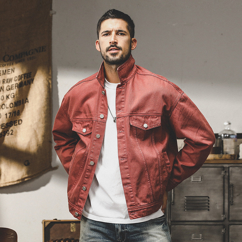 Classic Vintage Denim Jacket Men