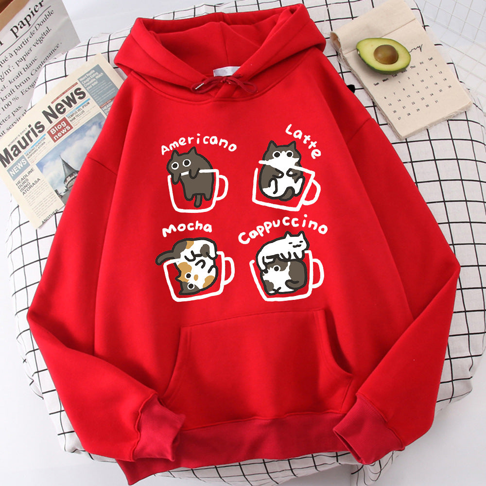 Five Kitties Play In Cup Hoodie
