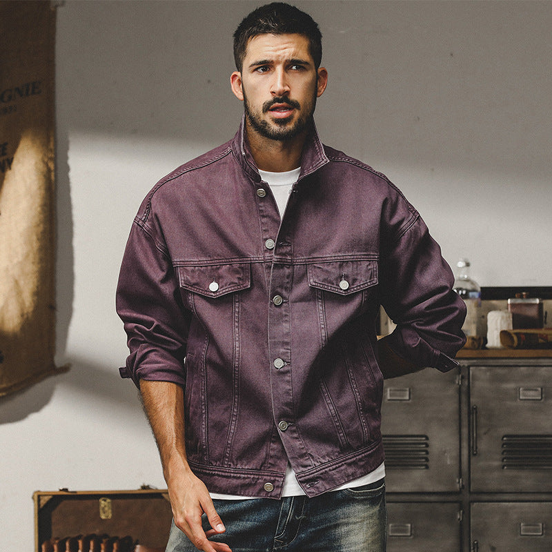 Classic Vintage Denim Jacket Men