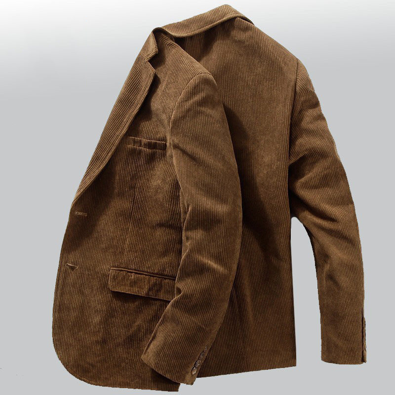 Corduroy Business Casual suit jacket men