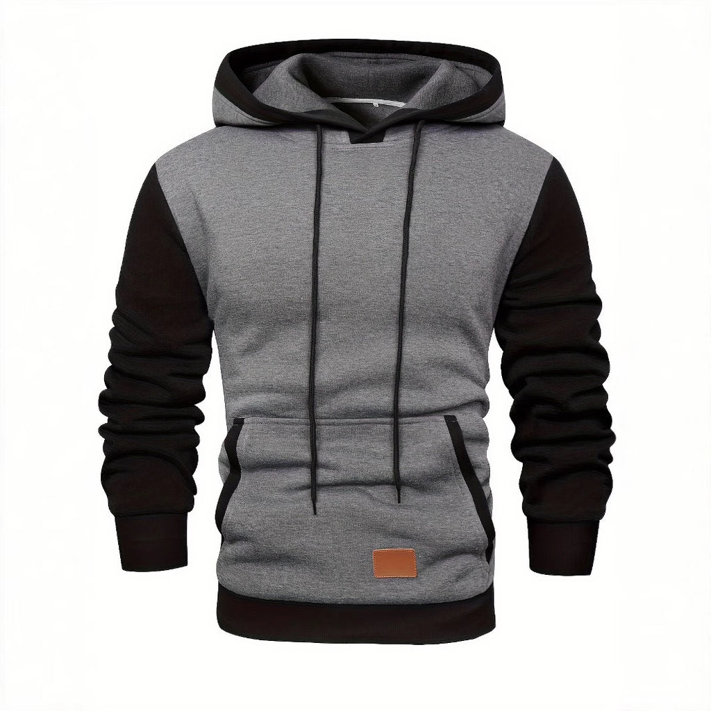 Men's Color Matching Color Contrast Stitching hoodie
