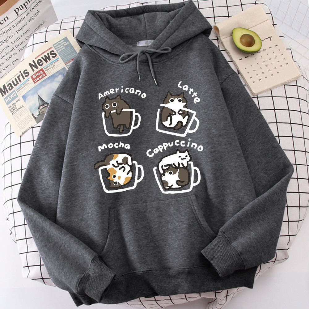Five Kitties Play In Cup Hoodie