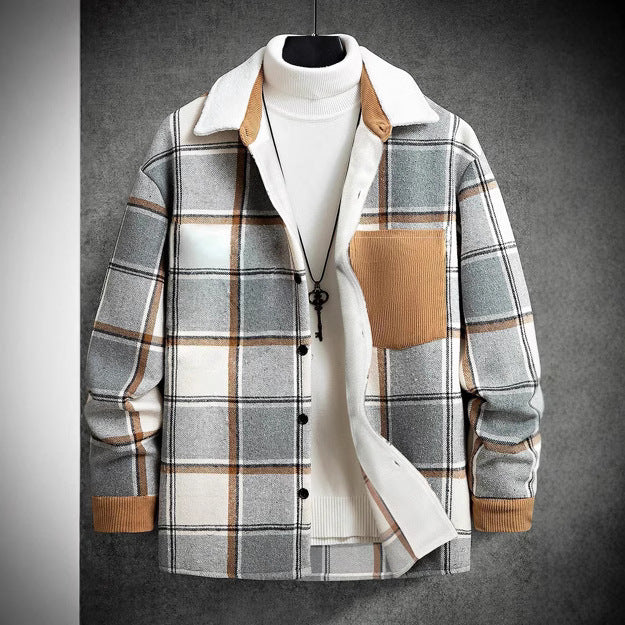 Men's Retro Outerwear Brushed Shirt Coat
