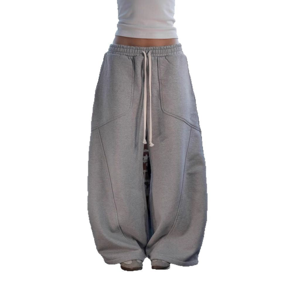 Embroidered Men's And Women's Wide-leg Pants Loose Casual Pants