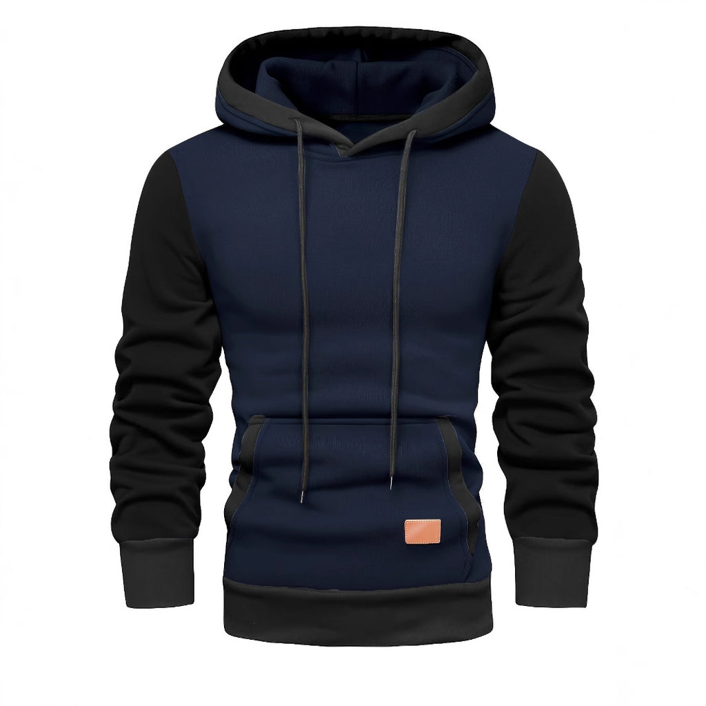 Men's Color Matching Color Contrast Stitching hoodie