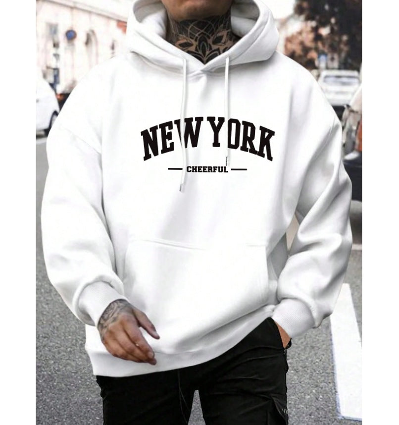 Men's Casual American-style Retro Loose Hooded Sweater