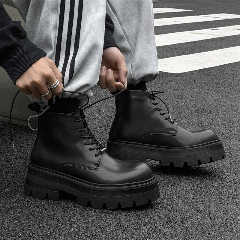Black Working Wear Motorcycle Boots