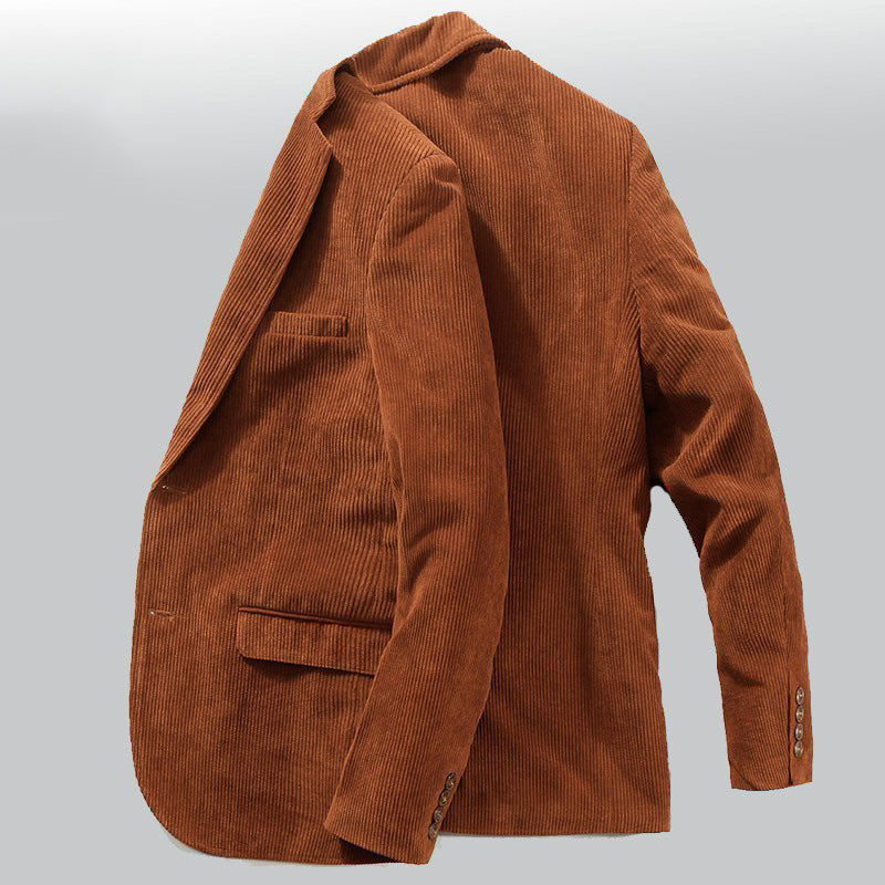 Corduroy Business Casual suit jacket men