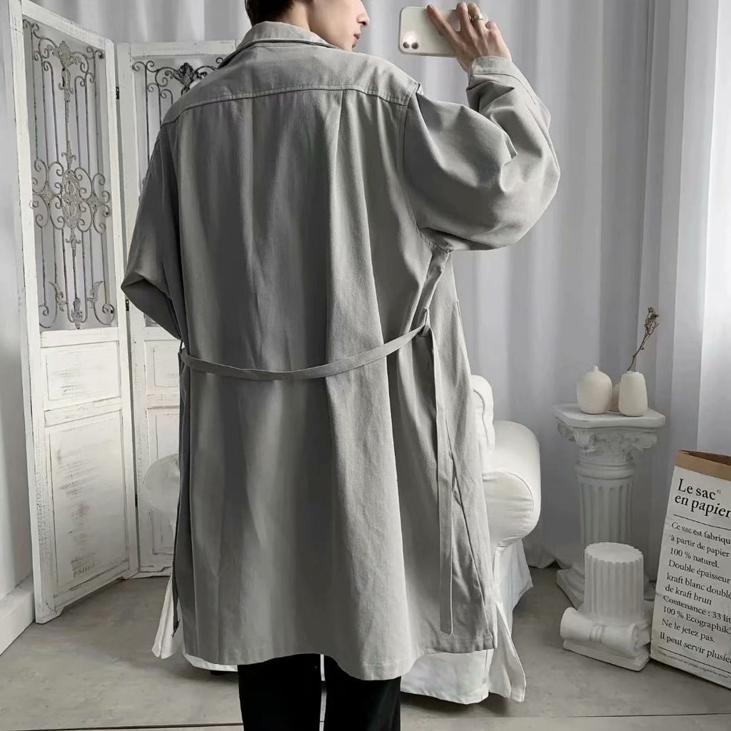Autumn Thin Overknee Trench Coat Men's