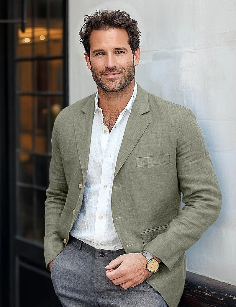 Men's Cotton And Linen Suit jacket