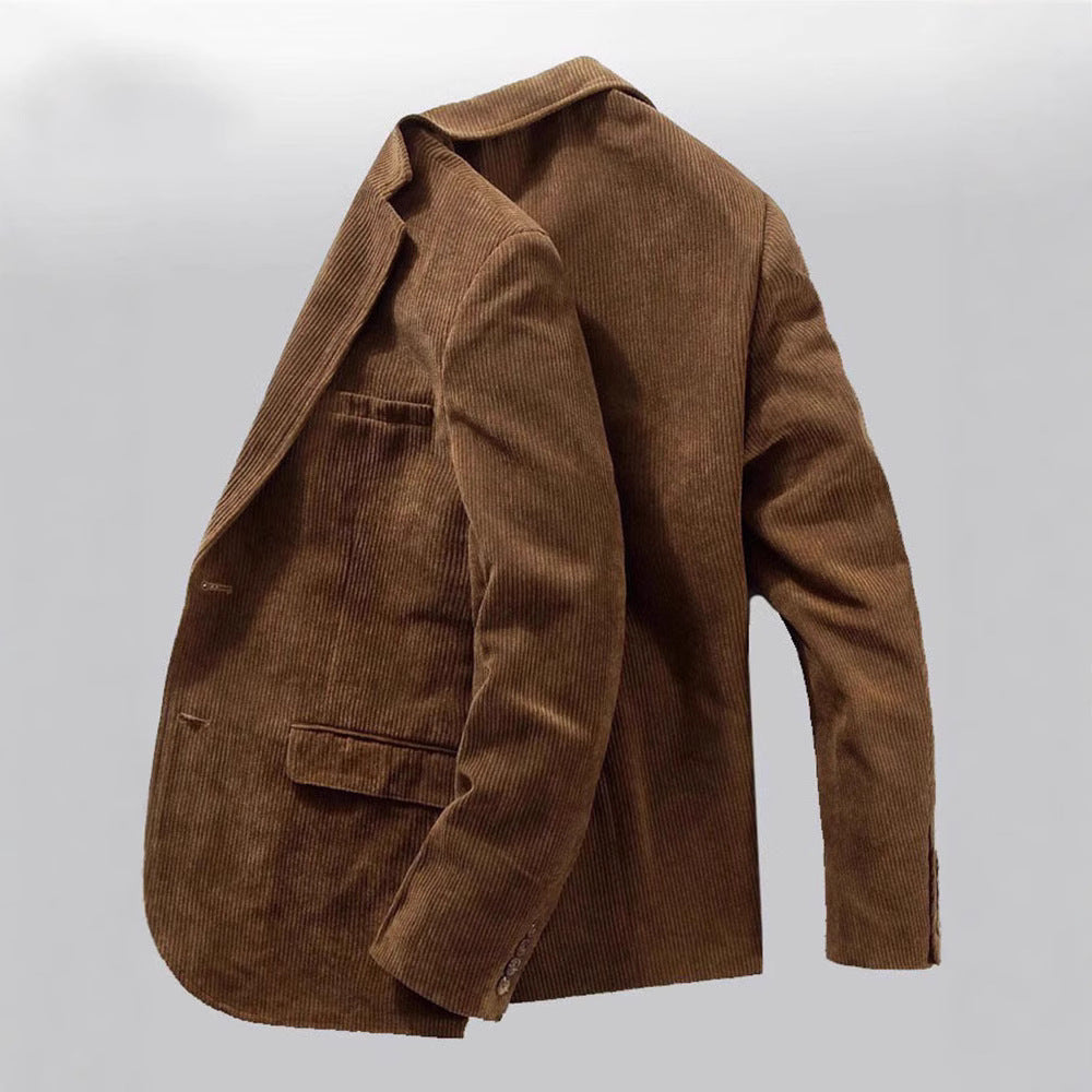 Corduroy Business Casual suit jacket men